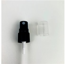 Mini flacon en PET Rigoletto 25 ml filetage 18/415 avec bouchon à vis  18/415 noir