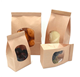 Paper bags with clear window and metal clasp