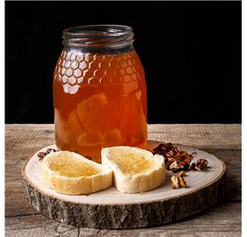skleněná láhev 750 ml s podregistr vzory vhodné pro med a jiné produkty