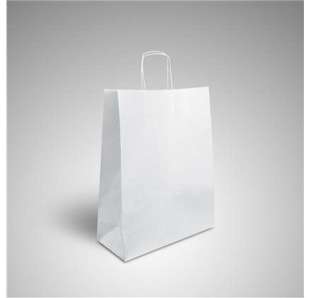 Coated paper bag 12x32x42 wing twisted
