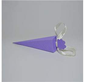 Caja para regalo seta lilaz cono 40x40x155mm