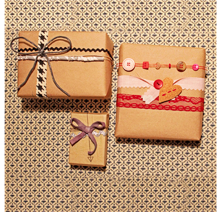 Papel regalo kraft marrón medida 60x80cm 500 hojas