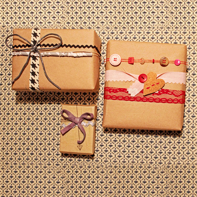 Papel regalo kraft marr&oacute;n medida 60x80cm 500 hojas