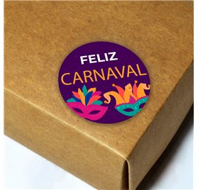 x25 Etiquetas Carnaval 3 - 40x40mm