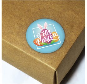 x25 Happy Easter Labels 1 - 40x40mm