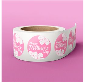 x25 Etiquetas Dia da Mãe 2 - 40x40mm
