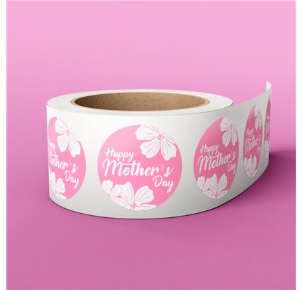 x25 Etiquetas Dia da Mãe 2 - 40x40mm