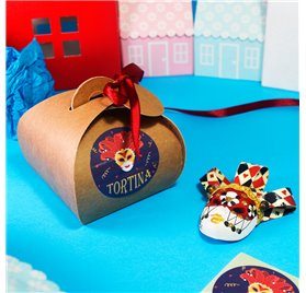 Caja para regalo Kraft tortina 55x55x50mm