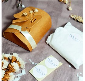 Caixa fiocco kraft 70x60x30mm