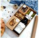 Caixa Gourmet L cor natural com janela 350x190x105mm
