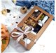 Caixa Gourmet L cor natural com janela 350x190x105mm