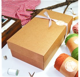 Gourmet låda stor naturlig färg 350x190x105mm åtgärder