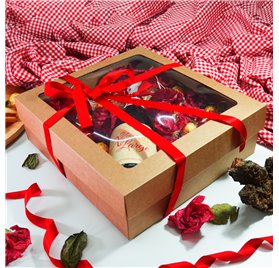 Caixa Gourmet Extra Large cor natural medidas 350x320x105mm