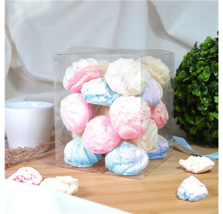 Caja de acetato rectangular transparente 100x100x120mm