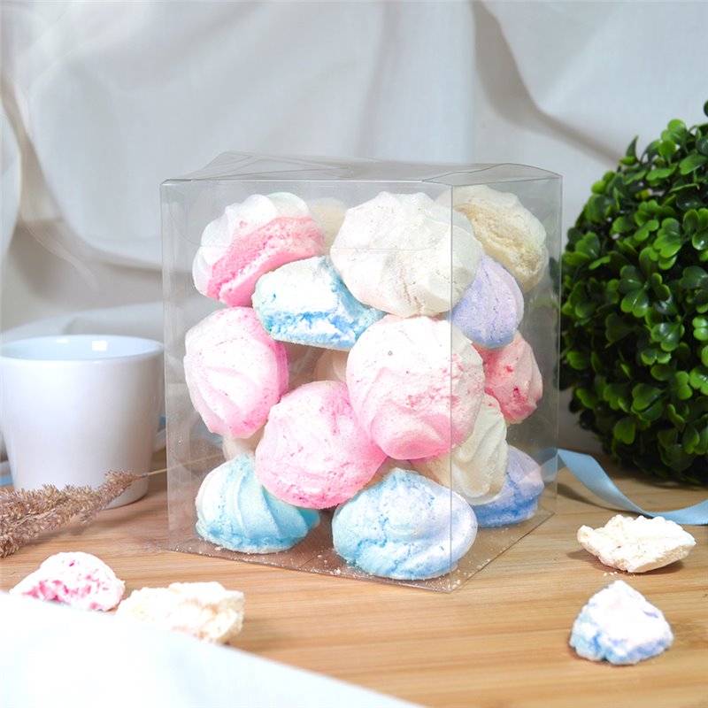 Caja de acetato rectangular transparente 100x100x120mm