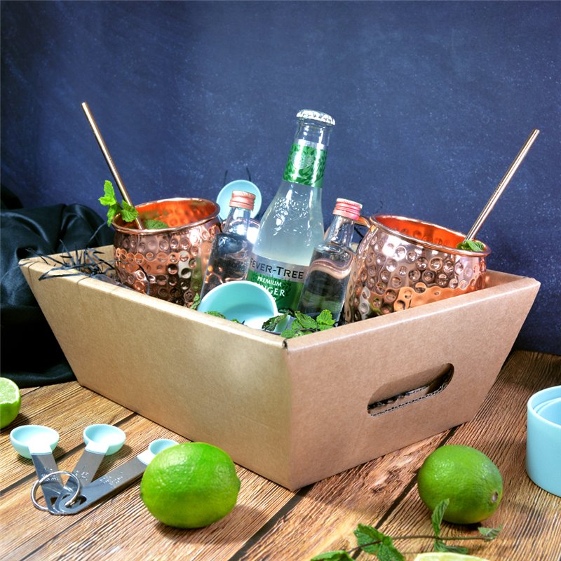 cesta de cart&oacute;n 34x23x11cm | Bandeja de cart&oacute;n rectangular