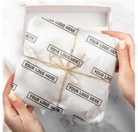 Papel de seda blanco 51x76cm con posibilidad de impresión en 1 o 2 colores