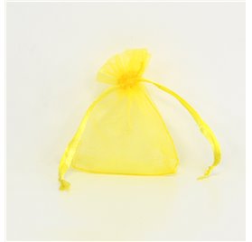 Saco 7x9cm organza Lemon Yellow