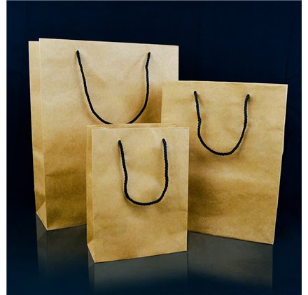 Bolsa de papel con asa de cordón