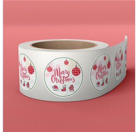 Etiqueta 7 Festive Holly Ring 40x40mm