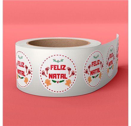 Etiqueta 7 Festive Holly Ring 40x40mm