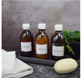 Butelka 250 ml bursztyn szerokie usta