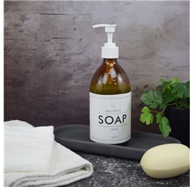 Frasco de vidrio Ámbar boca ancha 500ml