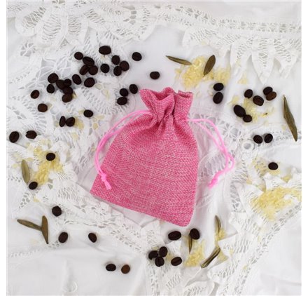 Sacs de Jute Baby Pink 10x14cm