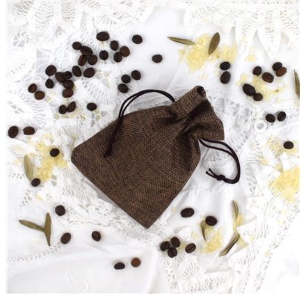Saco 10x14cm juta Chocolate Brown