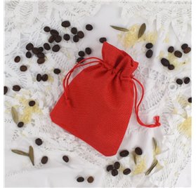 Saco juta Infinitum Red 10x14cm