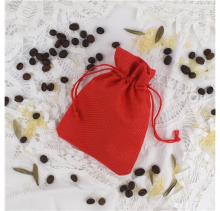 Saco 10x14cm juta Infinitum Red