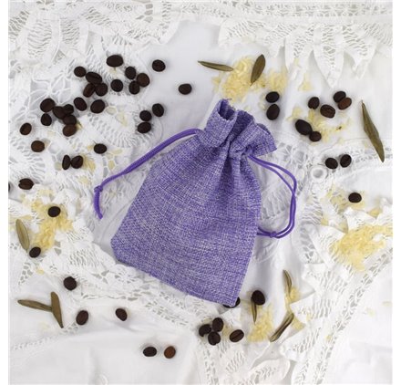Saco 10x14cm juta Lavender Royal