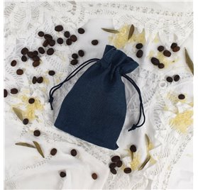 Saco juta Navy Blue 10x14cm