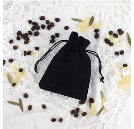 Jutebeutel 10x14cm juta Quasar Black