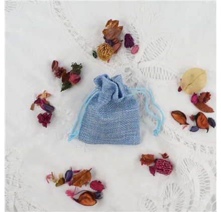 Sacs de Jute Baby Blue 7x9cm