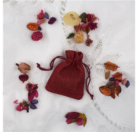 Bolsa yute Bordeaux 7x9cm