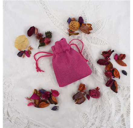 Bolsa yute Flamingo Pink 7x9cm