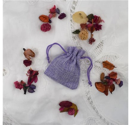 Saco 7x9cm juta Lavender Royal
