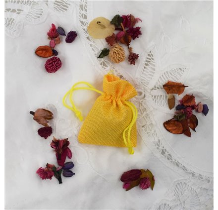 Sacs de Jute Lemon Yellow 7x9cm