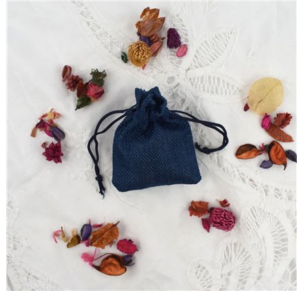 Sacs de Jute Navy Blue 7x9cm