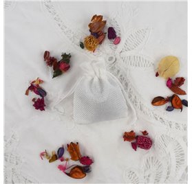 Saco juta 7x9cm Pure White