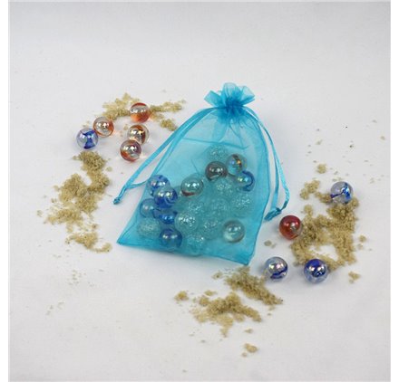 Saco 10x14cm organza Sky Blue
