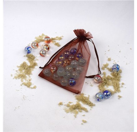 Saco 10x14cm organza Dark Chocolate Templation