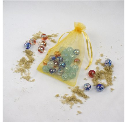 Saco 10x14cm organza Sun Yellow