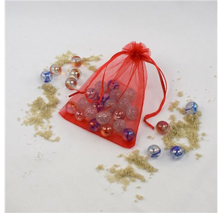 Saco 10x14cm organza Infinite Red