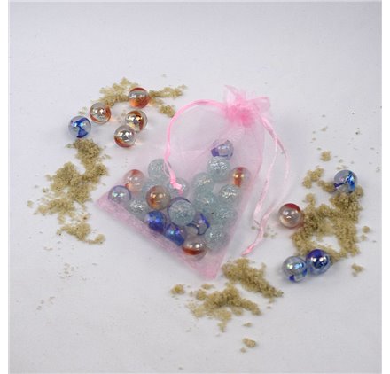 Saco 10x14cm organza Baby Pink