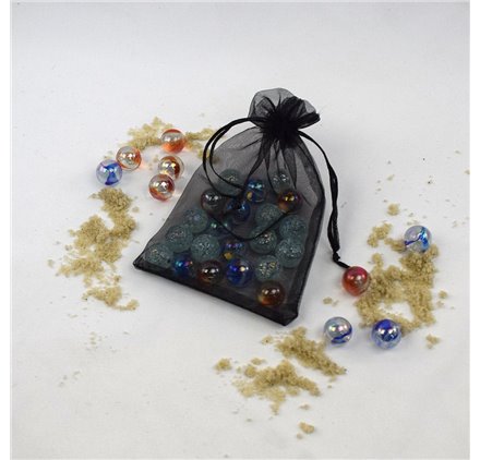 Saco 10x14cm organza Quasar Black