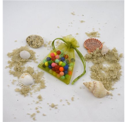 Saco 7x9cm organza Olive Green