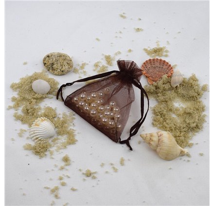 Saco organza Dark Chocolate Templation 7x9cm