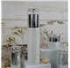 Garrafa Cosmética branca tampa prata 100ml